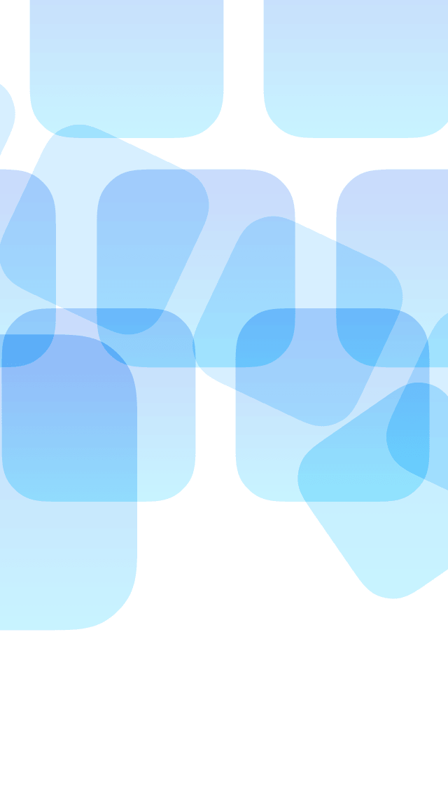 ドックが消える壁紙 ブルーキューブ