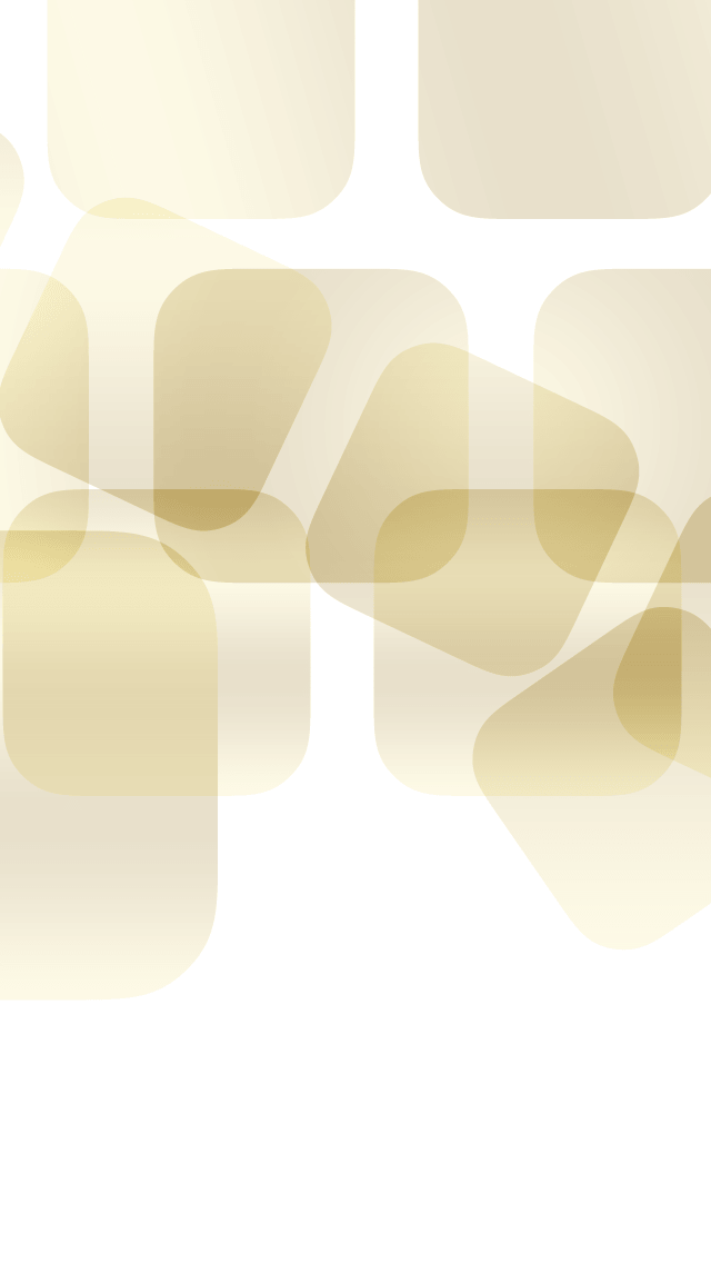 iPhoneドックが消える壁紙 ゴールドキューブ