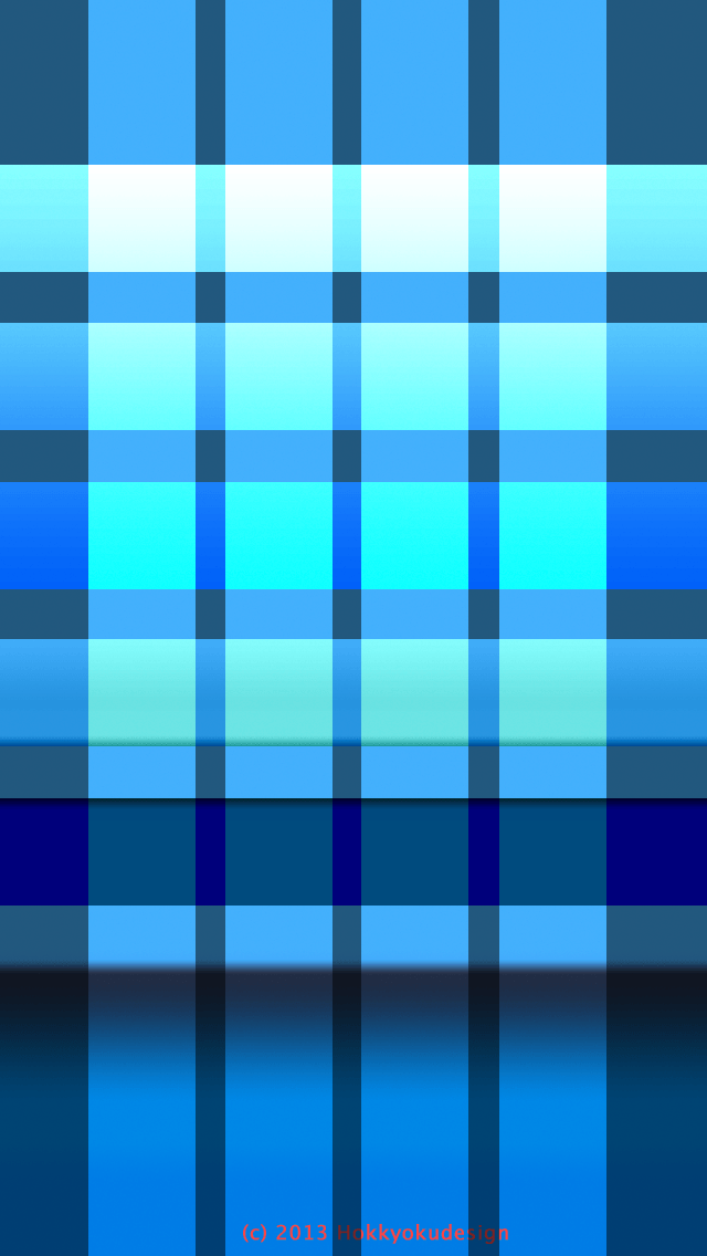 iPhone 棚壁紙　ブルーチェック