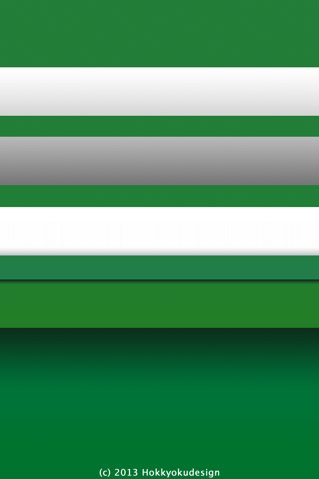 ドックが消える棚壁紙　iPhone4s　グリーン