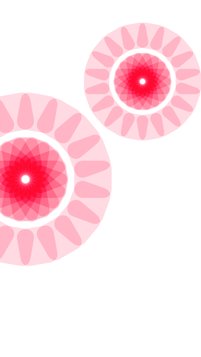 ドックが消える壁紙 花 ピンク