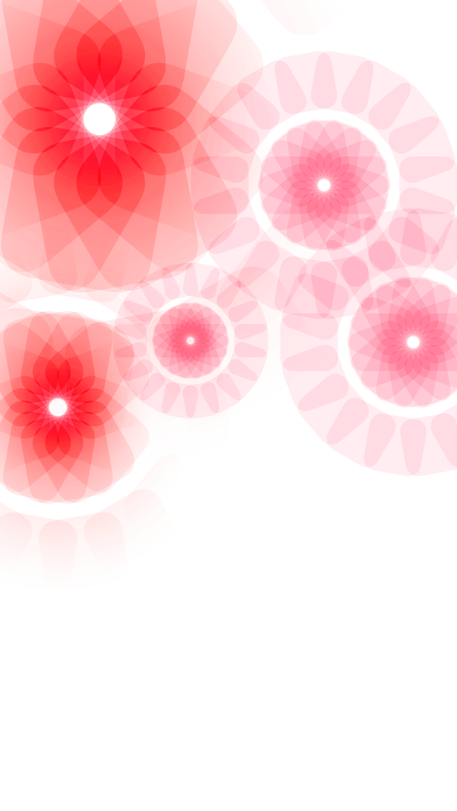 ドックが消える壁紙 花 赤とピンク