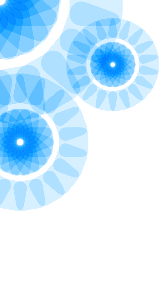 ドックが消える壁紙 花 クリアブルー