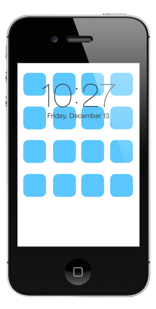 iOS7 iPhone4ドックが消える壁紙