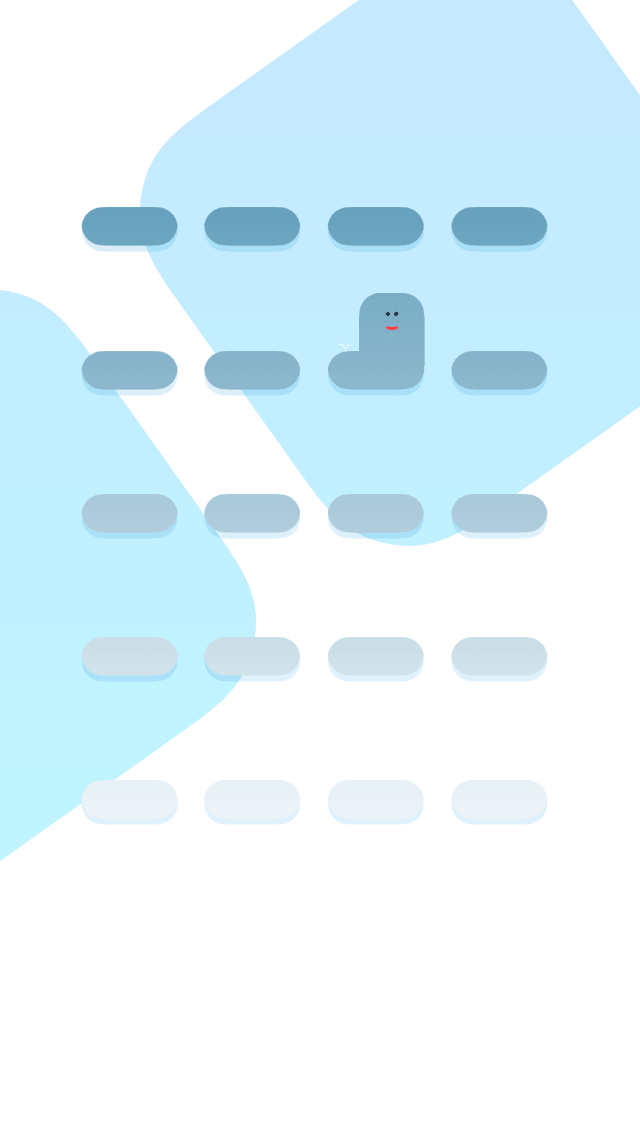 ドックが消える壁紙・アイスブルーとくつ下くん